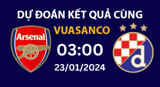 Soi kèo Arsenal vs Dinamo Zagreb – 03h00 – 23/01 – Champions League