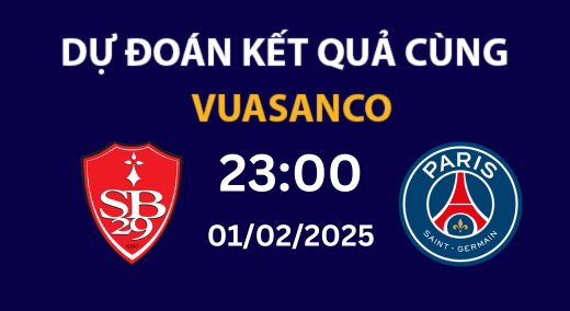 Soi kèo Brest vs PSG – 23h00 – 01/02 – Ligue 1