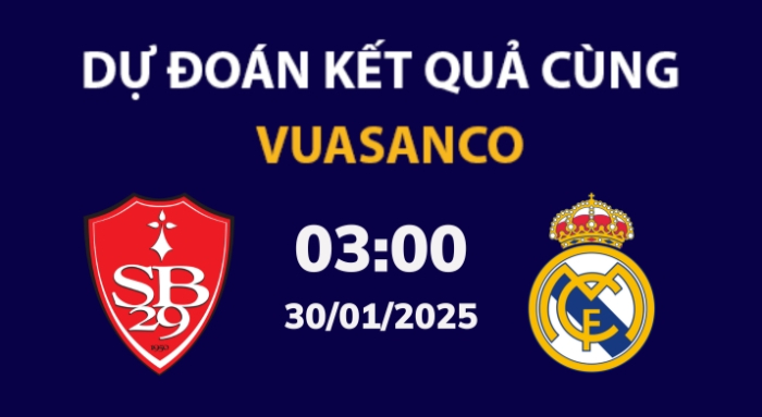 Soi kèo Brest vs Real Madrid – 03h00 – 30/01 – Champions League